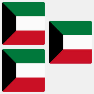 Flagge Kuwaits Etiketten