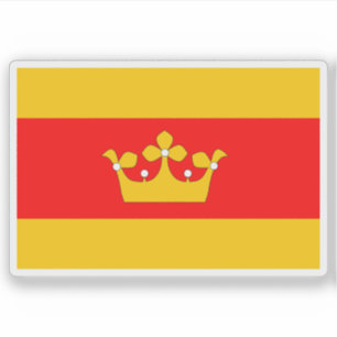 Flagge Lanškroun, Tschechische Republik Aufkleber