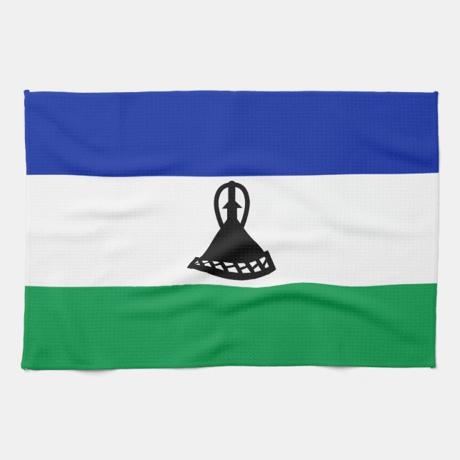 Flagge Lesothos Geschirrtuch (Horizontal)