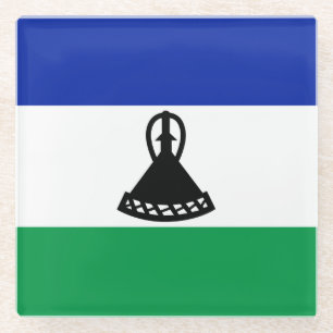 Flagge Lesothos Glasuntersetzer