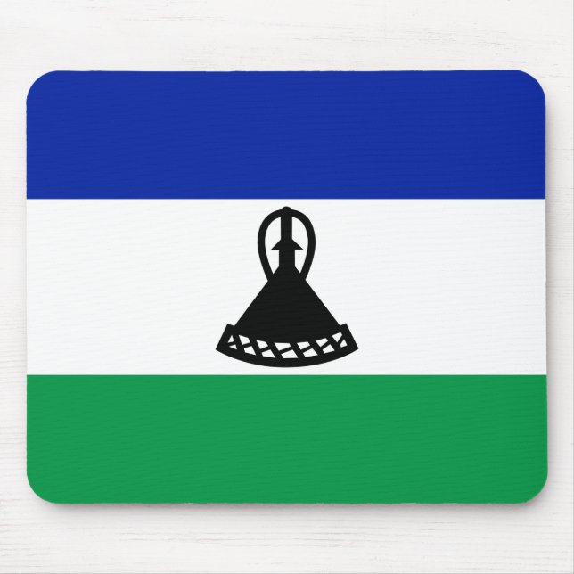 Flagge Lesothos Mousepad (Vorne)