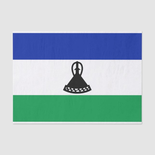 Flagge Lesothos Seidenpapier (Vorderseite)