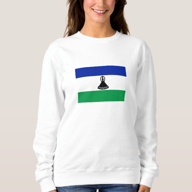 Flagge Lesothos Sweatshirt (Vorderseite)