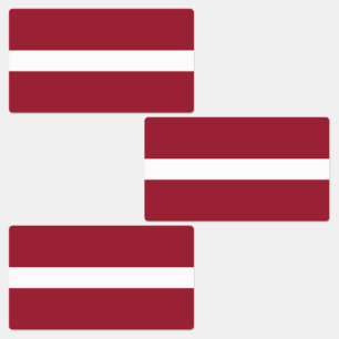 Flagge Lettlands Etiketten