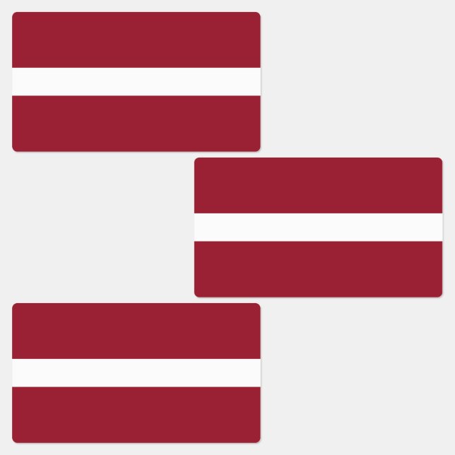 Flagge Lettlands Etiketten (Gruppe)