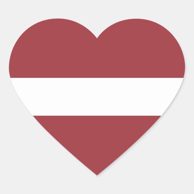 Flagge Lettlands Herz-Aufkleber (Vorderseite)