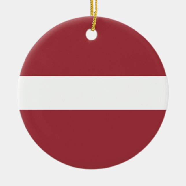 Flagge Lettlands Keramik Ornament (Vorne)