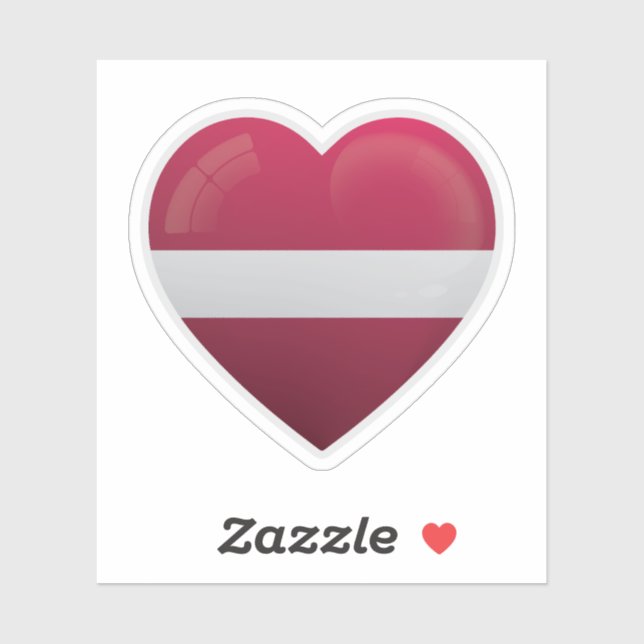 Flagge Lettlands Liebe Aufkleber (Blatt)