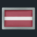 Flagge Lettlands Rechteckige Gürtelschnalle<br><div class="desc">Patriotische Flagge Lettlands.</div>