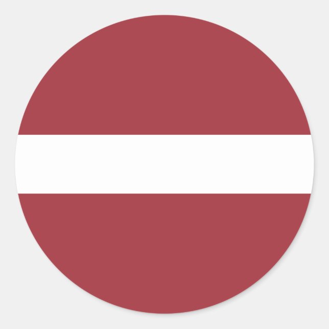 Flagge Lettlands Runder Aufkleber (Vorderseite)