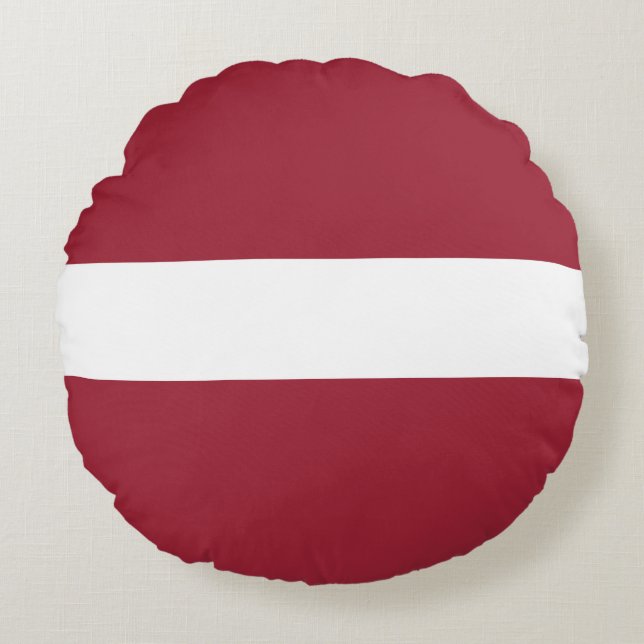 Flagge Lettlands Rundes Kissen (Vorderseite)