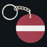 Flagge Lettlands Schlüsselanhänger<br><div class="desc">Patriotische Flagge Lettlands.</div>