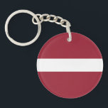 Flagge Lettlands Schlüsselanhänger<br><div class="desc">Patriotische Flagge Lettlands.</div>