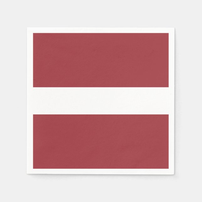 Flagge Lettlands Serviette (Vorderseite)