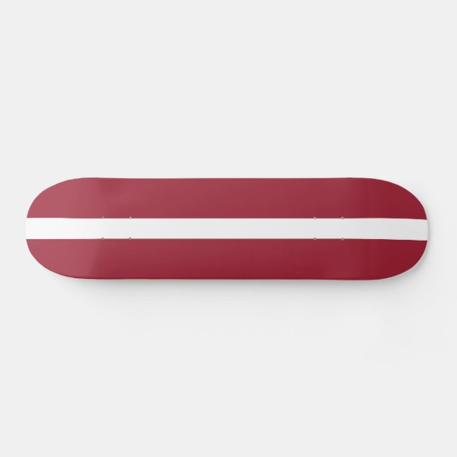 Flagge Lettlands Skateboard (Horizontal)
