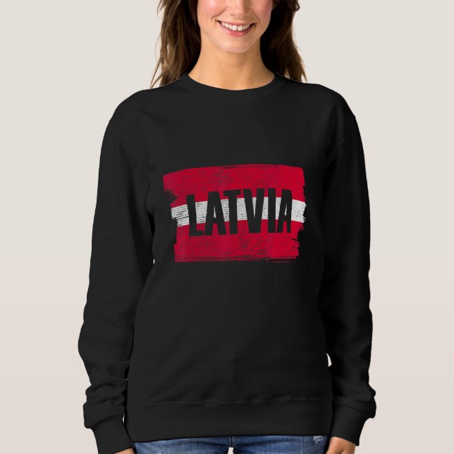 Flagge Lettlands Sweatshirt (Vorderseite)