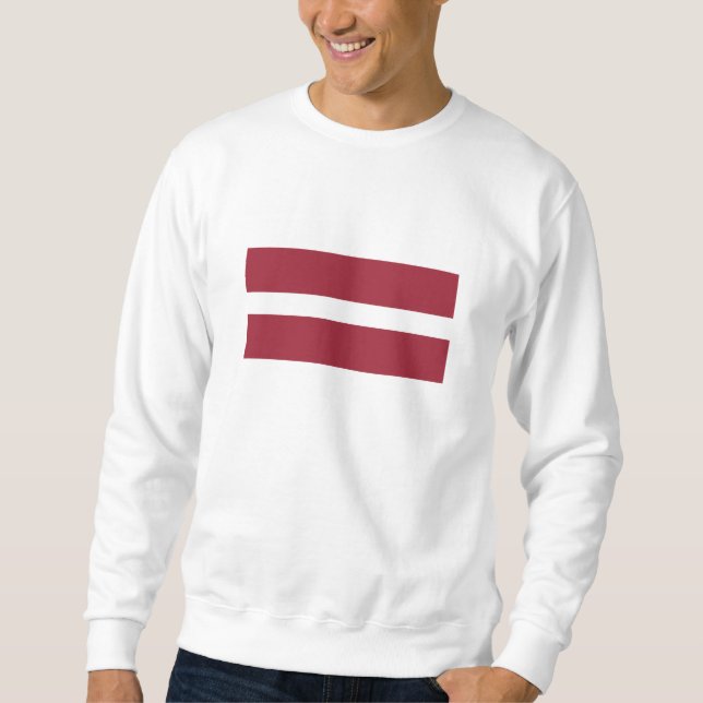 Flagge Lettlands Sweatshirt (Vorderseite)