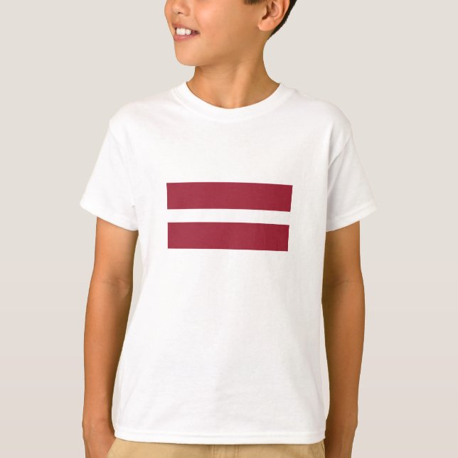 Flagge Lettlands T-Shirt (Vorderseite)
