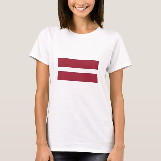 Flagge Lettlands T-Shirt (Vorderseite)