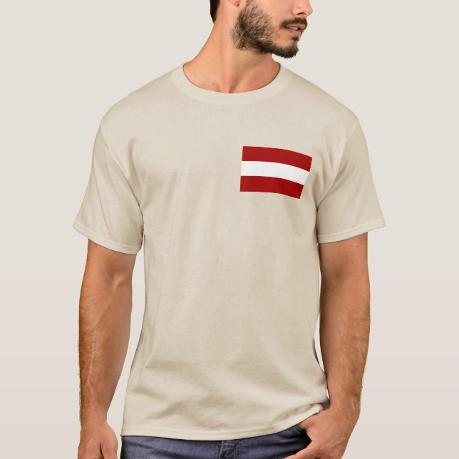 Flagge Lettlands T-Shirt (Vorderseite)