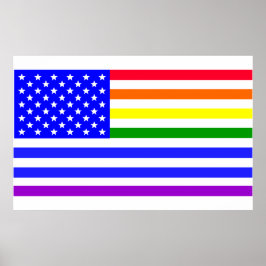 Flagge Lgbt USA Poster