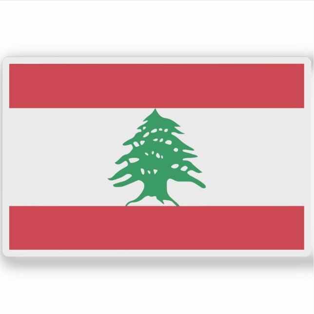 Flagge Libanons Aufkleber (Vorderseite)