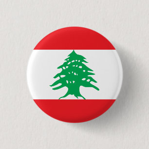 Flagge Libanons (Libanon) Button