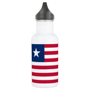 Flagge Liberias Edelstahlflasche