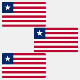 Flagge Liberias Etiketten