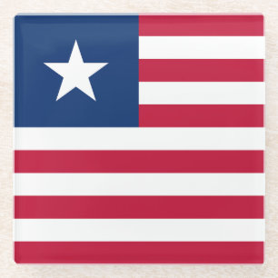 Flagge Liberias Glasuntersetzer