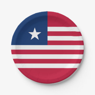 Flagge Liberias Pappteller