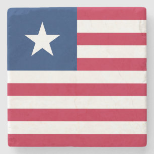Flagge Liberias Steinuntersetzer