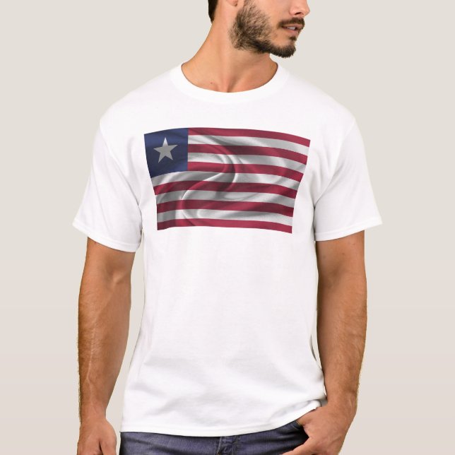 Flagge Liberias T-Shirt (Vorderseite)