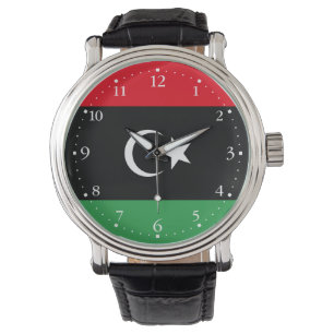 Flagge Libyens Armbanduhr