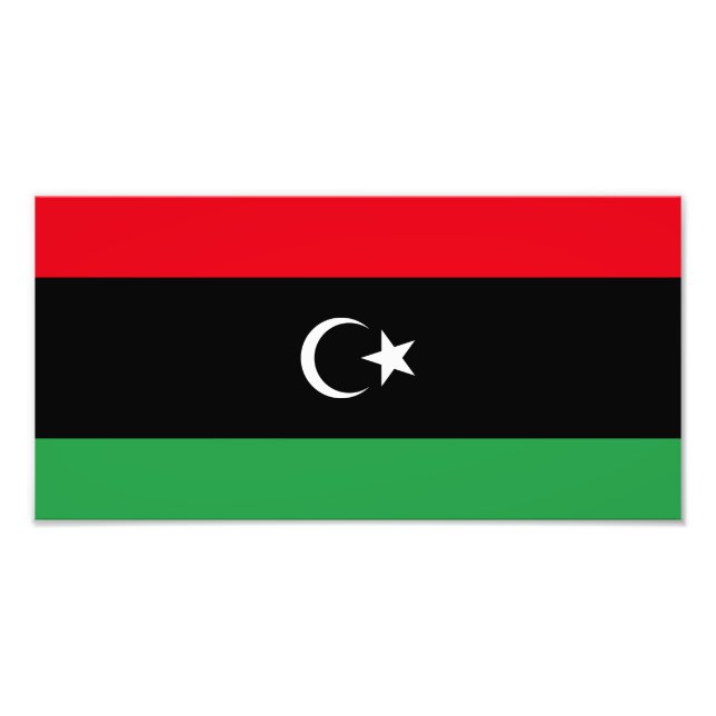 Flagge Libyens Fotodruck (Vorne)