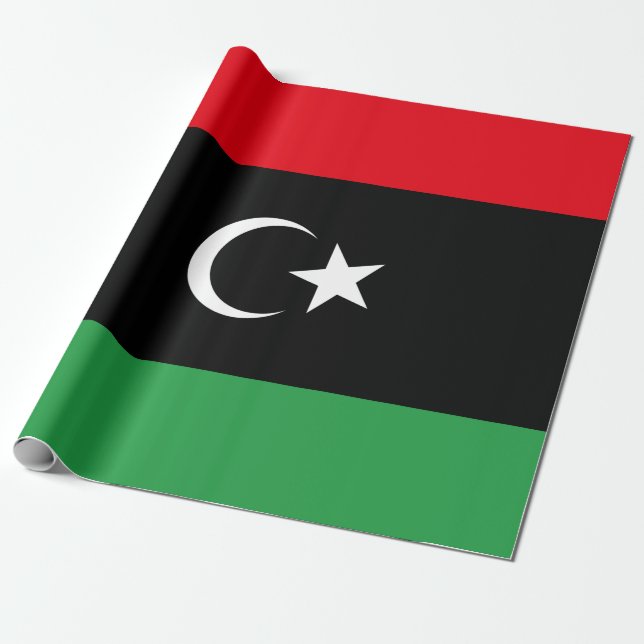 Flagge Libyens Geschenkpapier (Ungerollt)