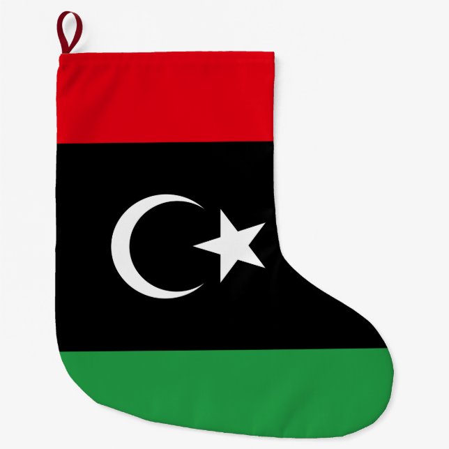 Flagge Libyens Großer Weihnachtsstrumpf (Vorderseite)