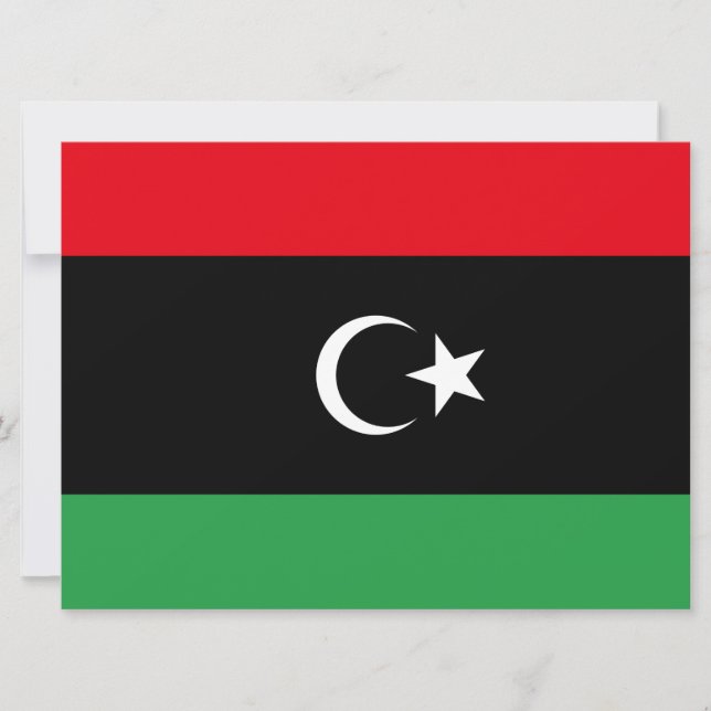 Flagge Libyens Karte (Vorderseite)