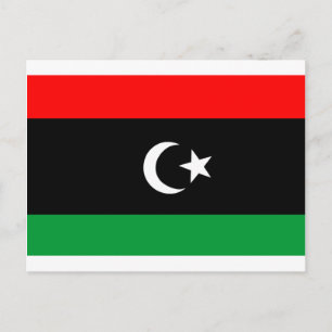 Flagge Libyens Postkarte