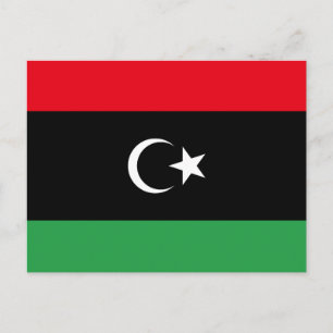Flagge Libyens Postkarte