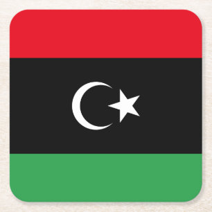 Flagge Libyens Rechteckiger Pappuntersetzer