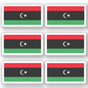 Flagge Libyens - Sammelaufkleber Aufkleber