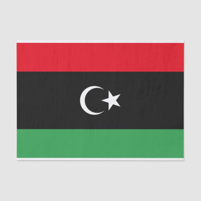 Flagge Libyens Seidenpapier (Vorderseite)