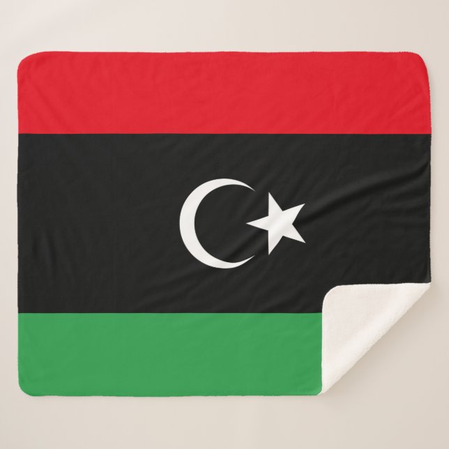 Flagge Libyens Sherpadecke (Vorderseite (Horizontal))