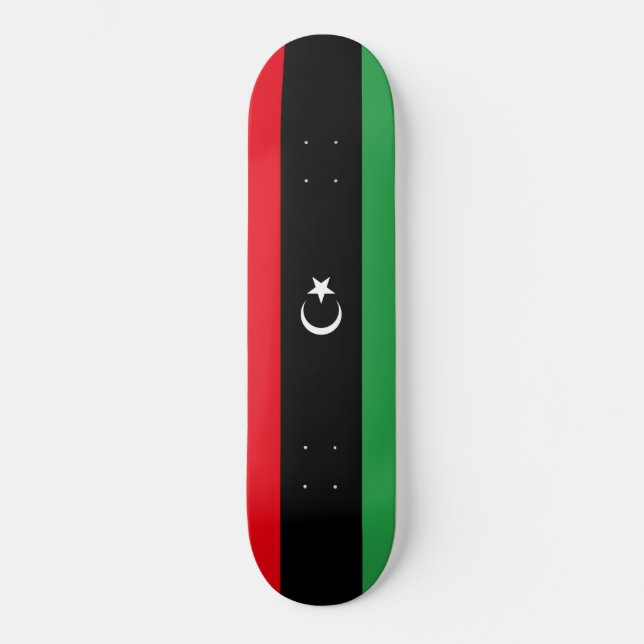 Flagge Libyens Skateboard (Vorderseite)