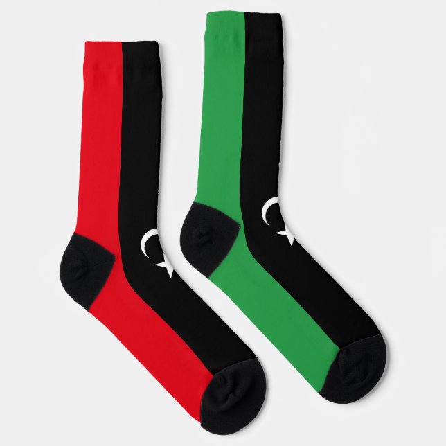 Flagge Libyens Socken (Rechts)