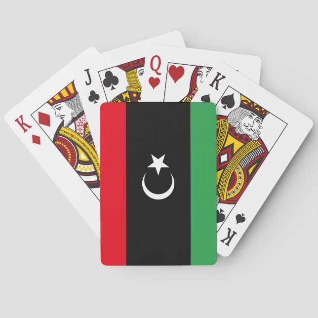 Flagge Libyens Spielkarten (Rückseite)