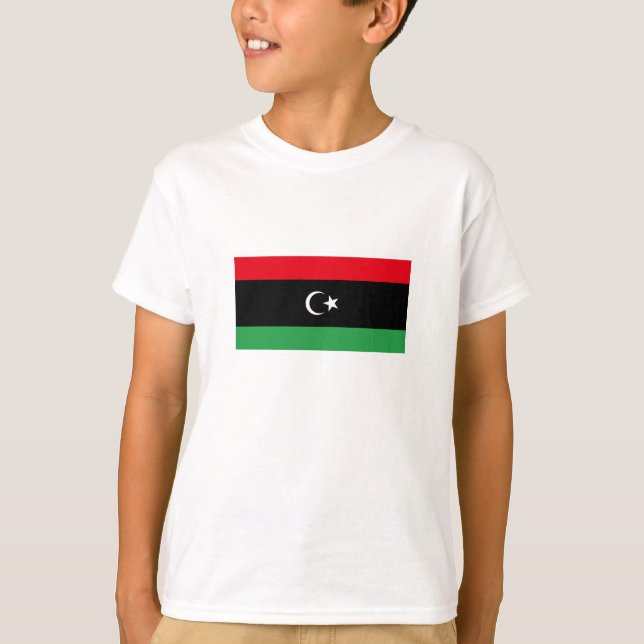 Flagge Libyens T-Shirt (Vorderseite)