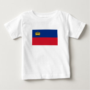 Flagge Liechtensteins Baby T-shirt