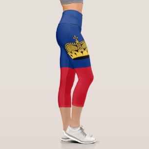 Flagge Liechtensteins Capri Leggings